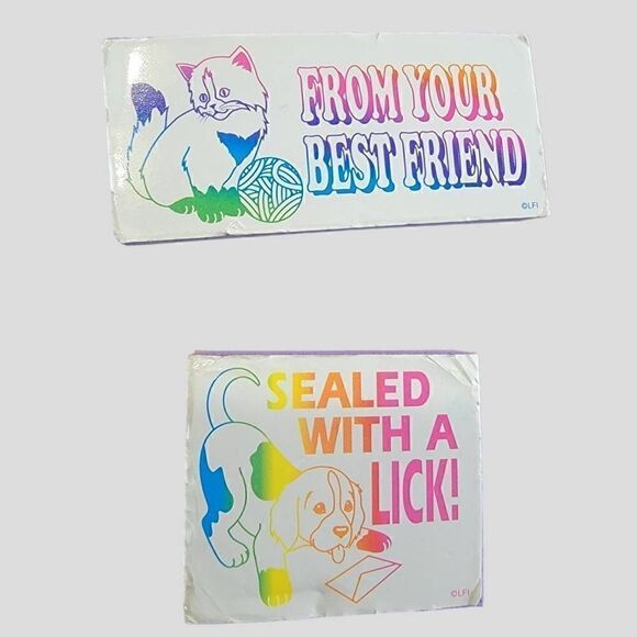 Lisa Frank Vintage 90s Foam Stamps Temporary Tattoos Puppy Easter - Picture 3 of 8